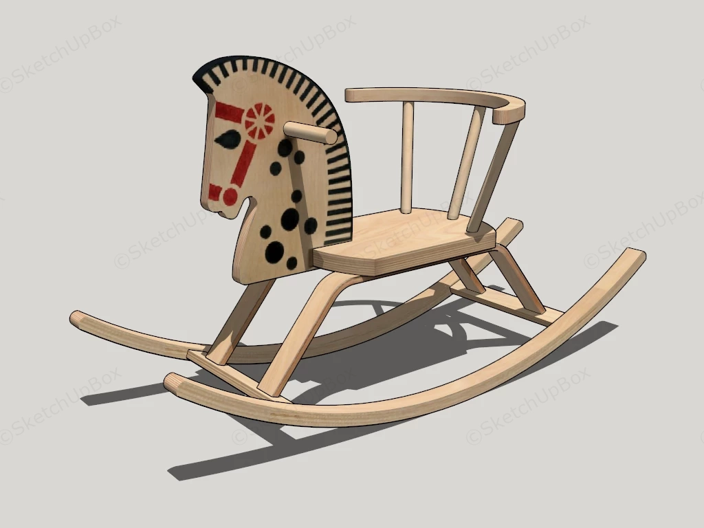 Baby Rocking Horse sketchup model preview - SketchupBox