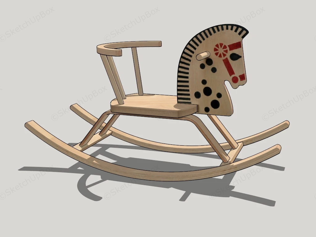Baby Rocking Horse sketchup model preview - SketchupBox