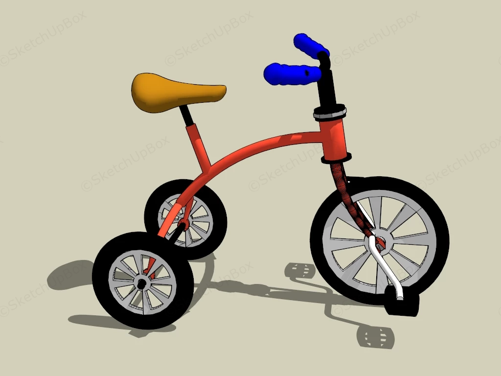 Toddler Bicycle sketchup model preview - SketchupBox