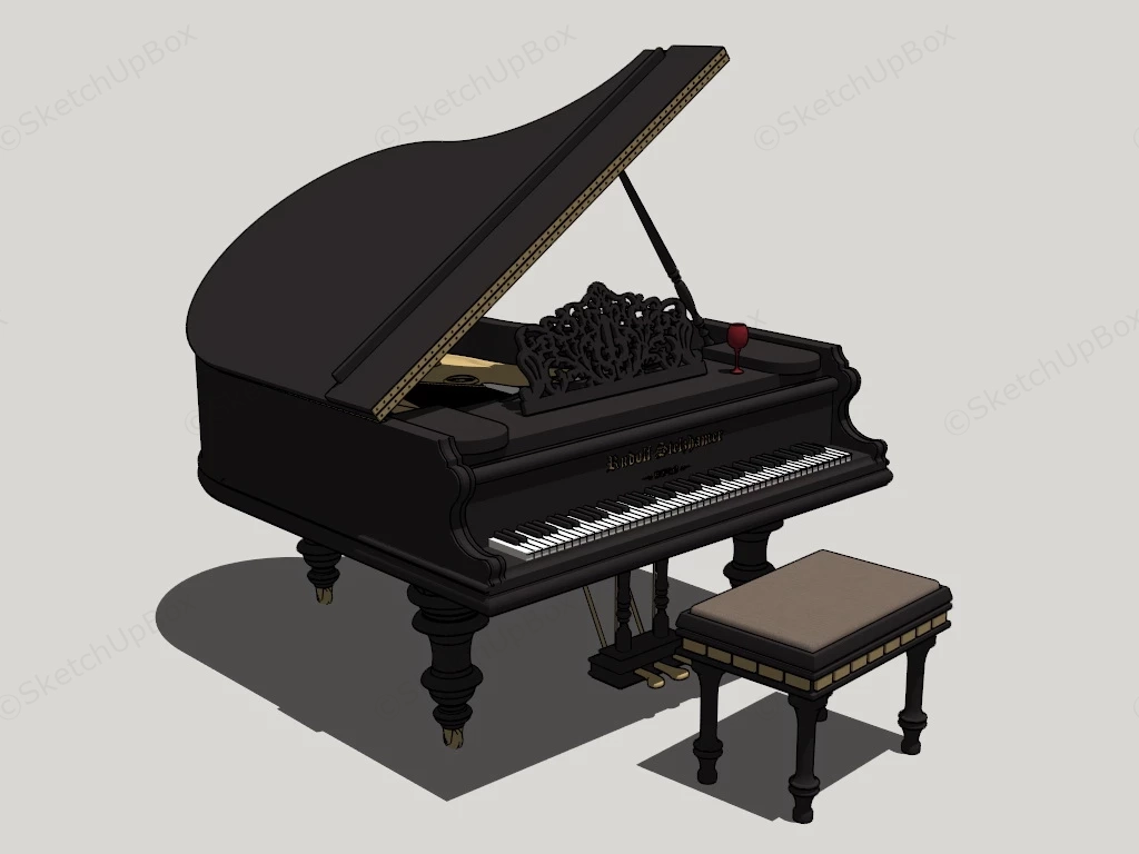 Rudolf Stelzhammer Piano sketchup model preview - SketchupBox