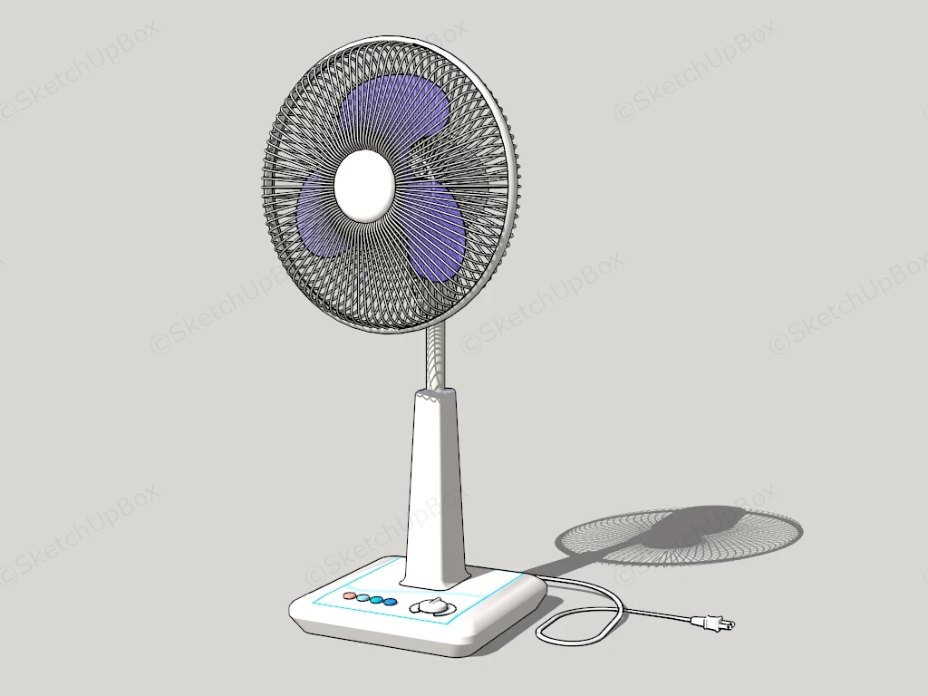 Retro Desk Fan sketchup model preview - SketchupBox