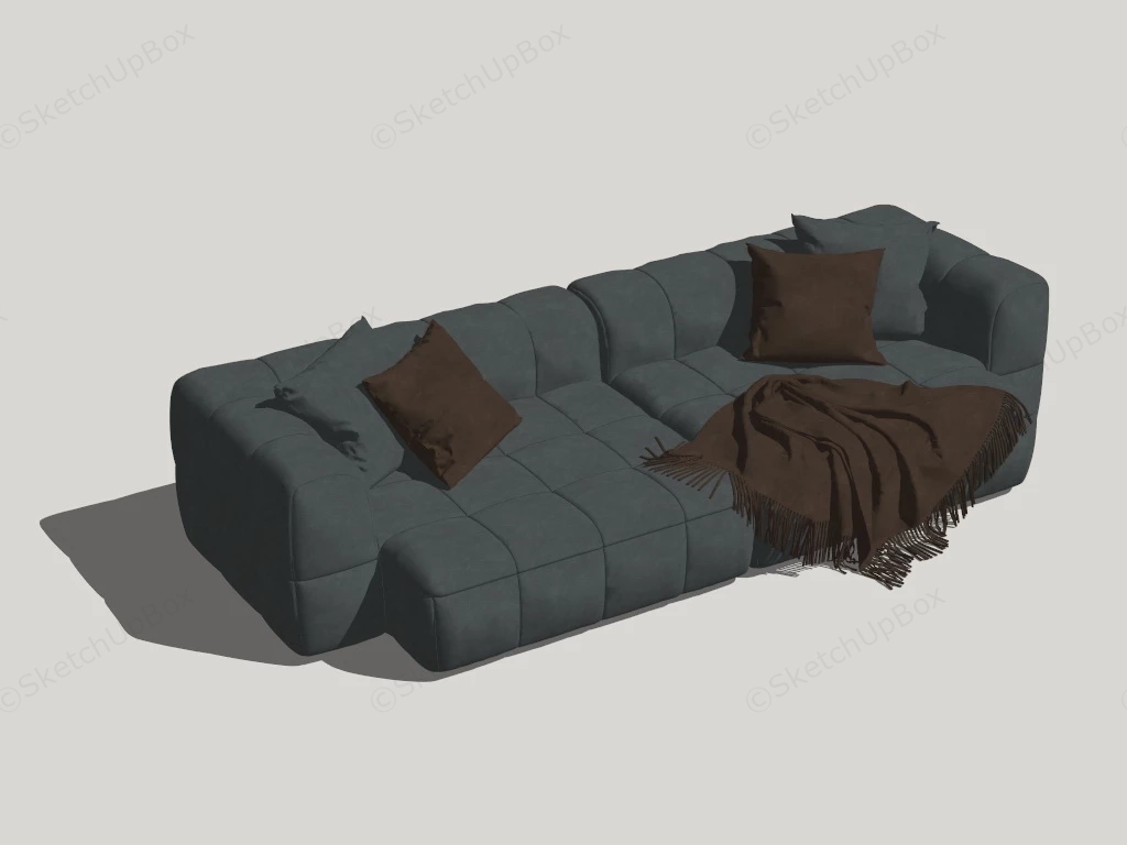 Luxury Modern Sectional Sofa sketchup model preview - SketchupBox