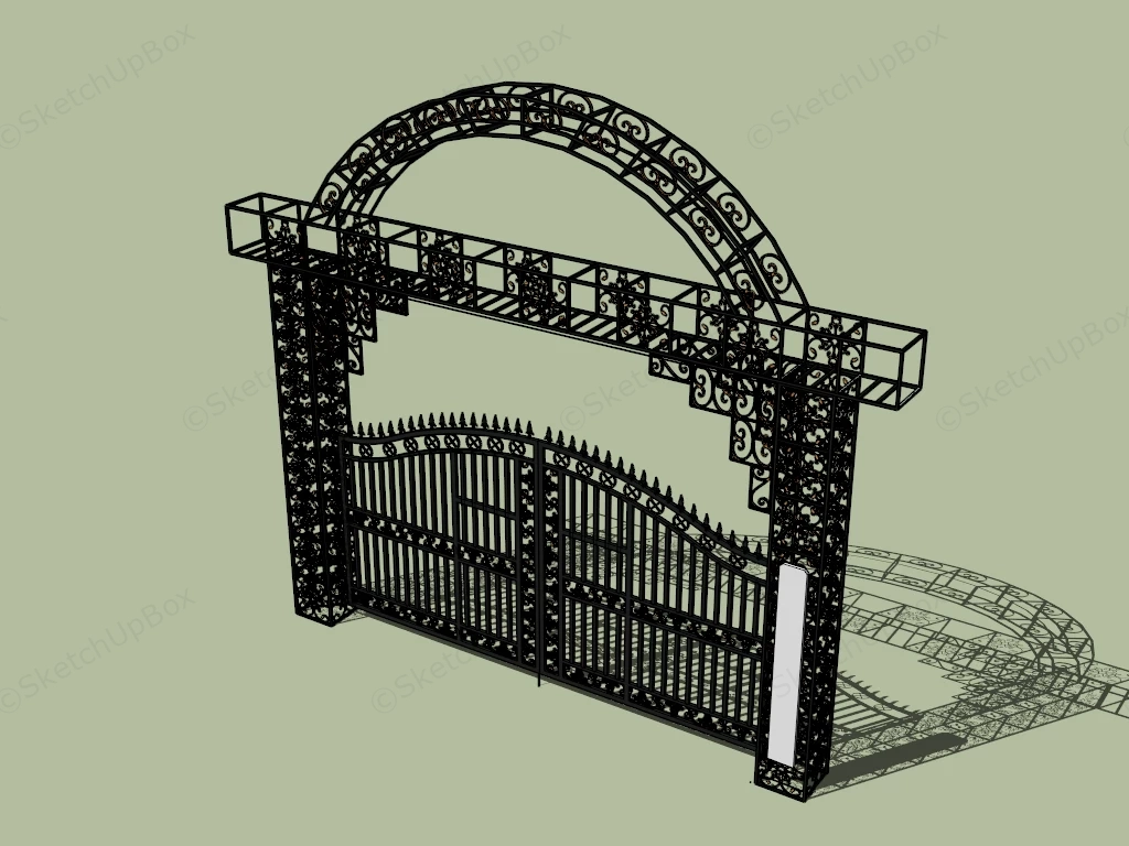 Victorian Iron Gate sketchup model preview - SketchupBox