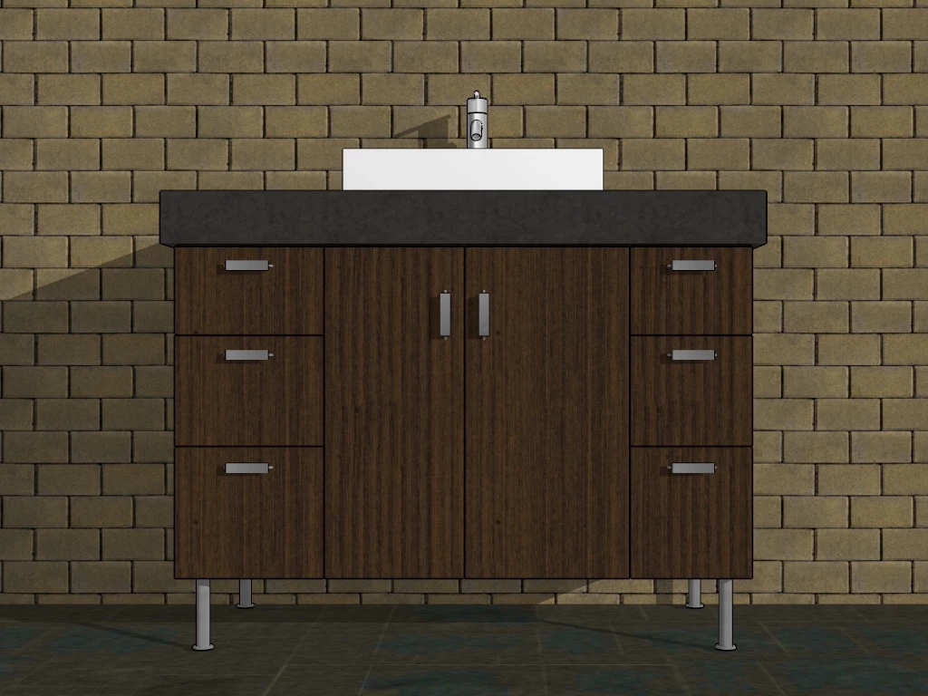 Bathroom Vanity Cabinet sketchup model preview - SketchupBox
