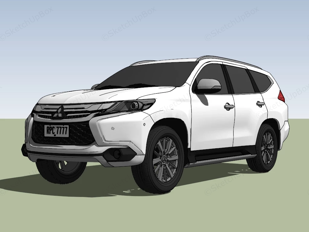 Mitsubishi Montero Sport sketchup model preview - SketchupBox