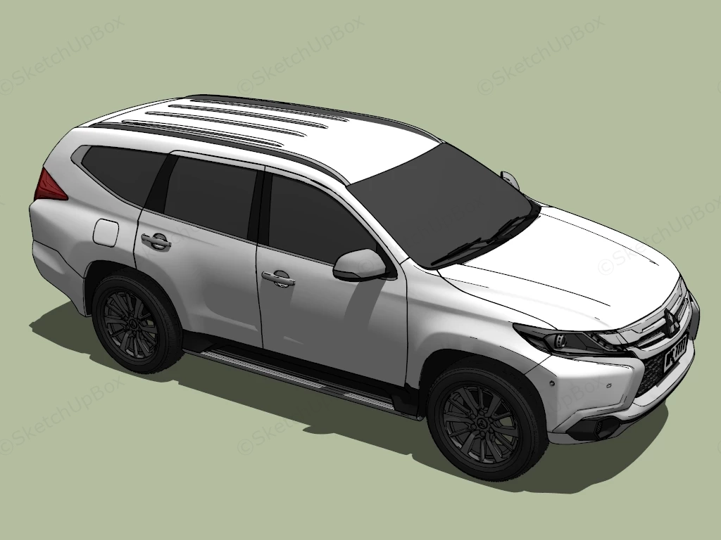 Mitsubishi Montero Sport sketchup model preview - SketchupBox