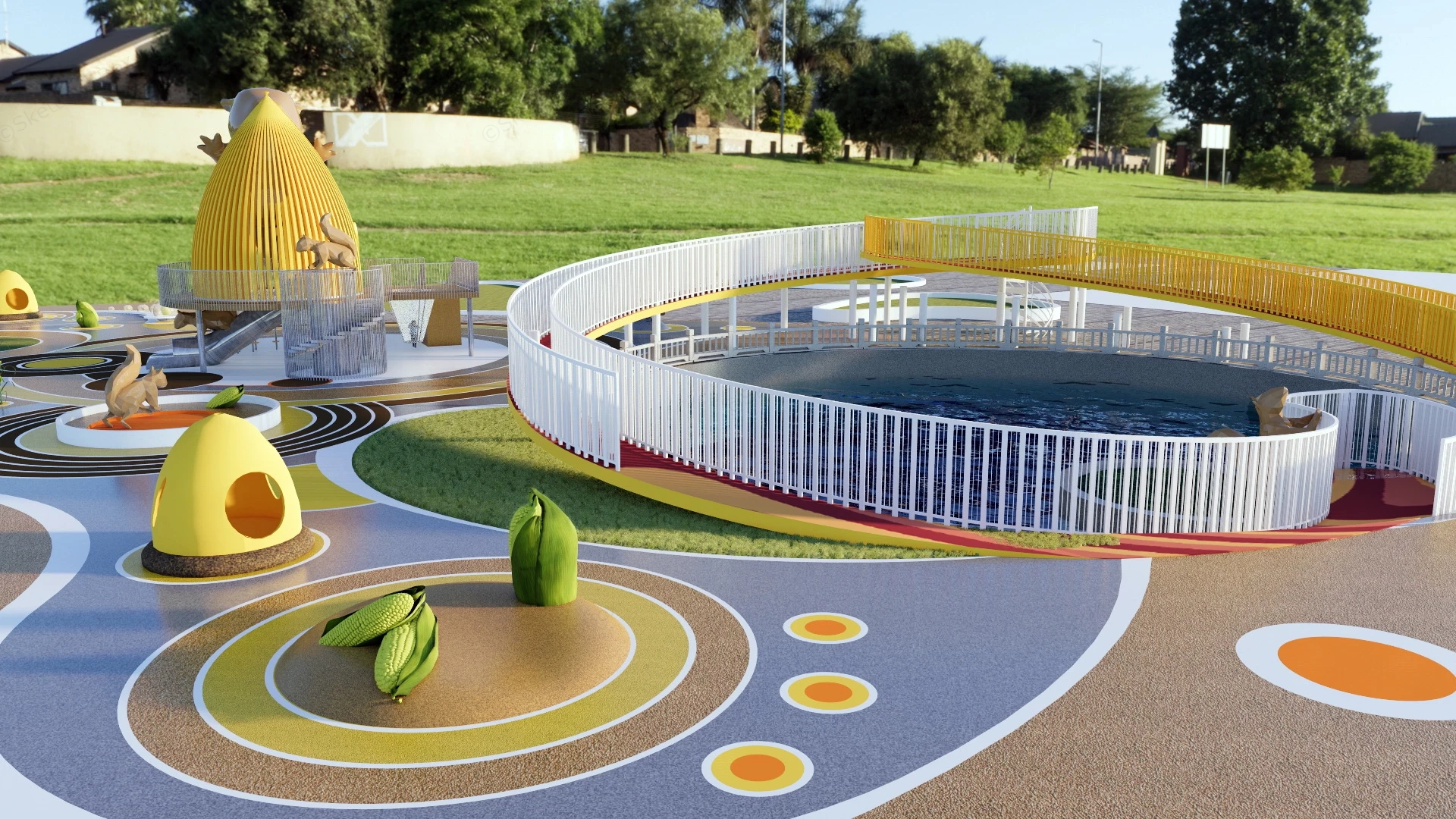 Squirrel Theme Playground sketchup model preview - SketchupBox
