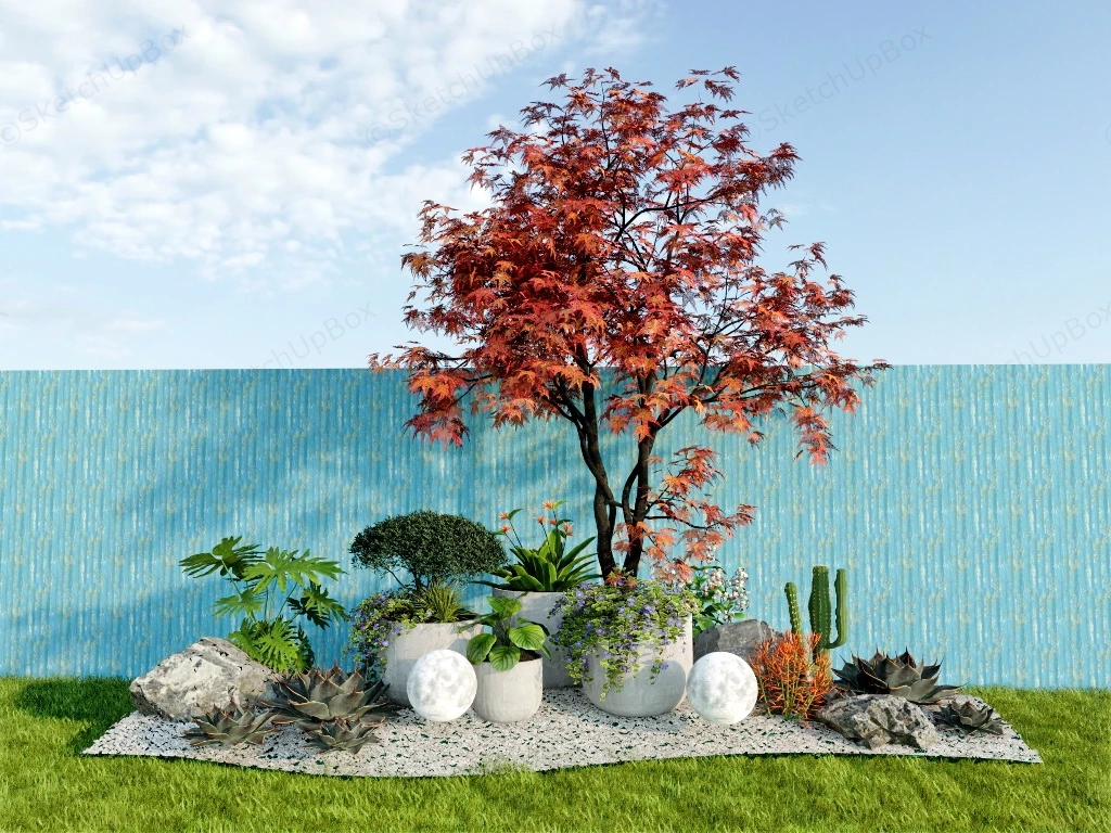 Landscape Design Plants sketchup model preview - SketchupBox