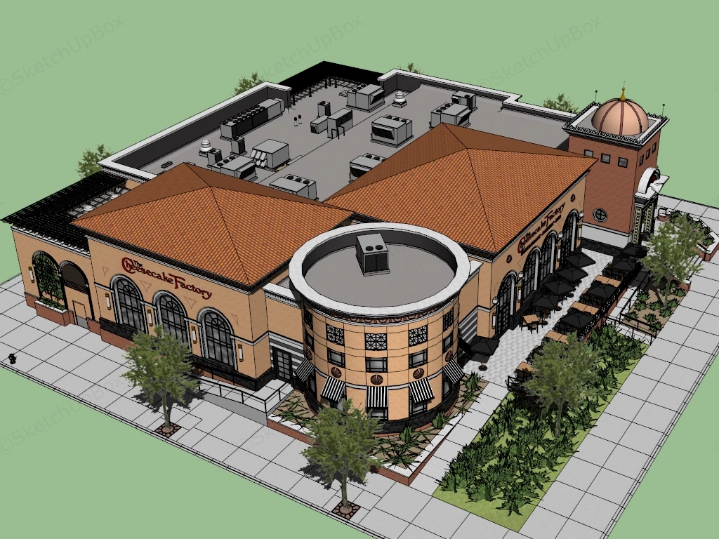The Cheesecake Factory sketchup model preview - SketchupBox