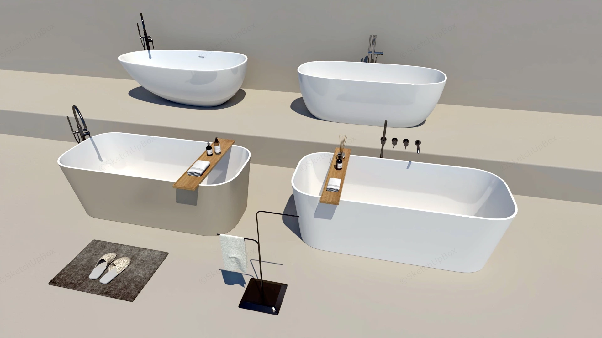 FreeStanding Bathtubs sketchup model preview - SketchupBox