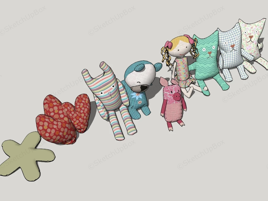 Stuffed Baby Dolls sketchup model preview - SketchupBox