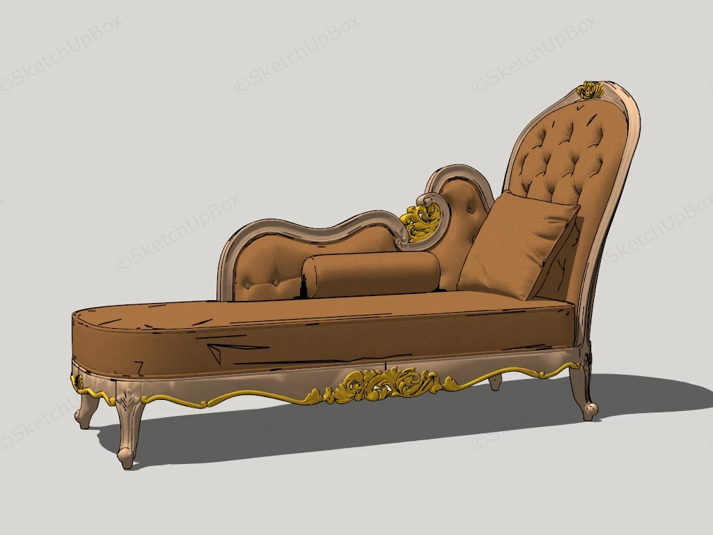 Antique Chaise Lounge sketchup model preview - SketchupBox