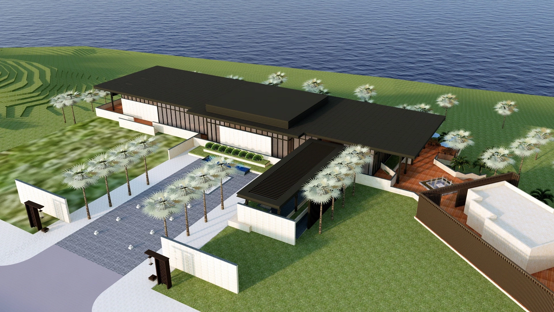 Chinese Style Clubhouse sketchup model preview - SketchupBox