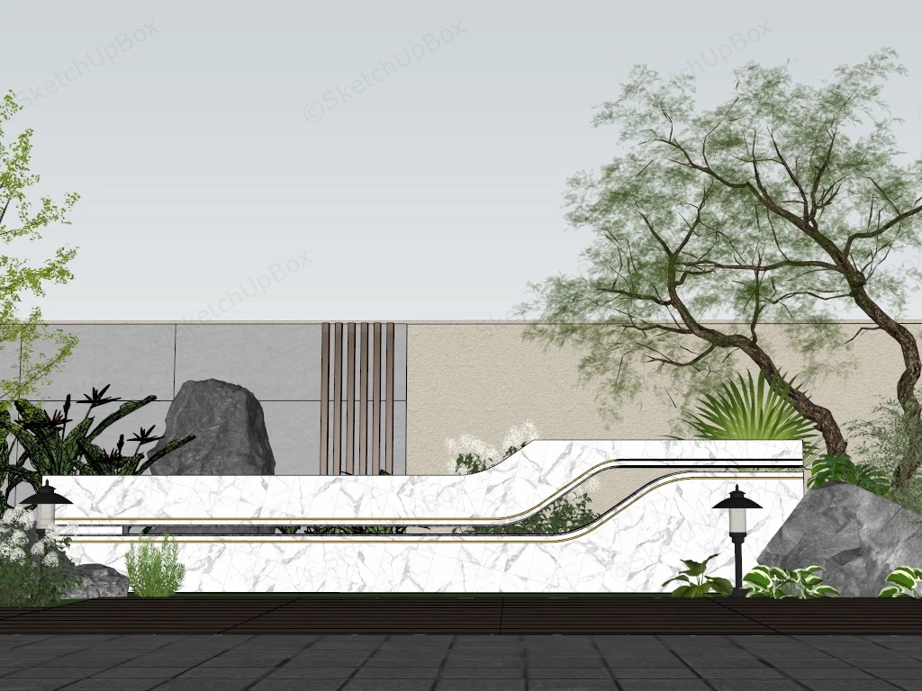 Patio Wall Idea sketchup model preview - SketchupBox