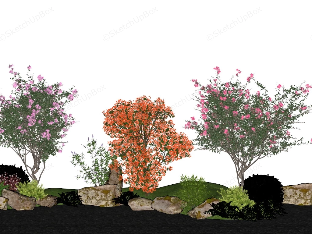 Flower Garden Idea sketchup model preview - SketchupBox