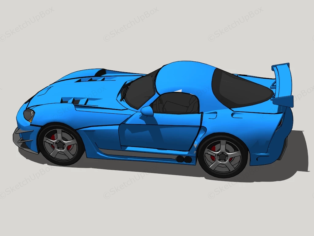 Porsche Sports Car sketchup model preview - SketchupBox