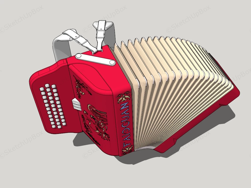 Classic Accordion sketchup model preview - SketchupBox