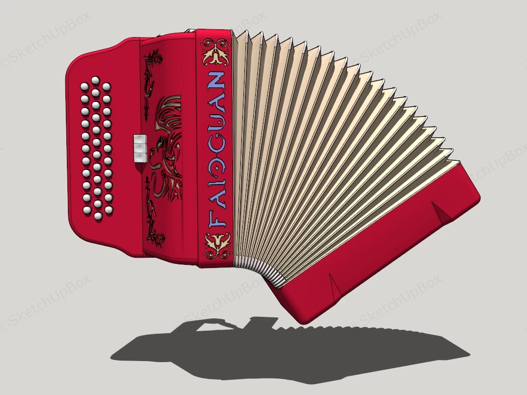 Classic Accordion sketchup model preview - SketchupBox