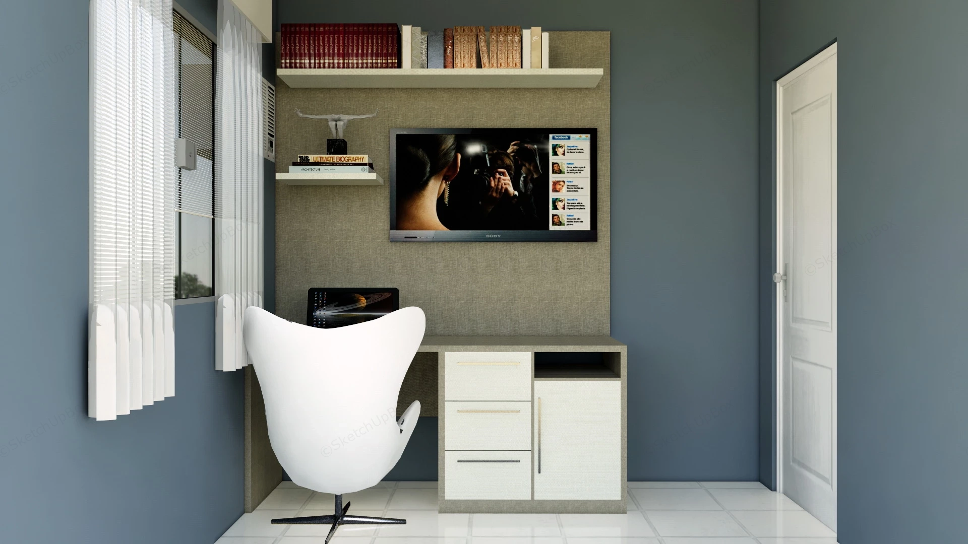 Small Home Office Idea sketchup model preview - SketchupBox
