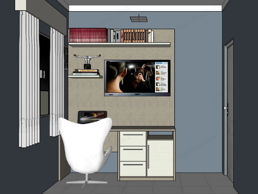 Small Home Office Idea sketchup model preview - SketchupBox