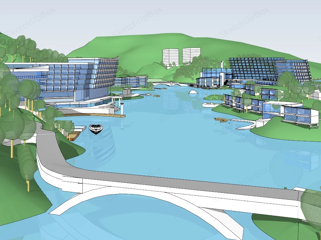Gulf Coast Resort sketchup model preview - SketchupBox