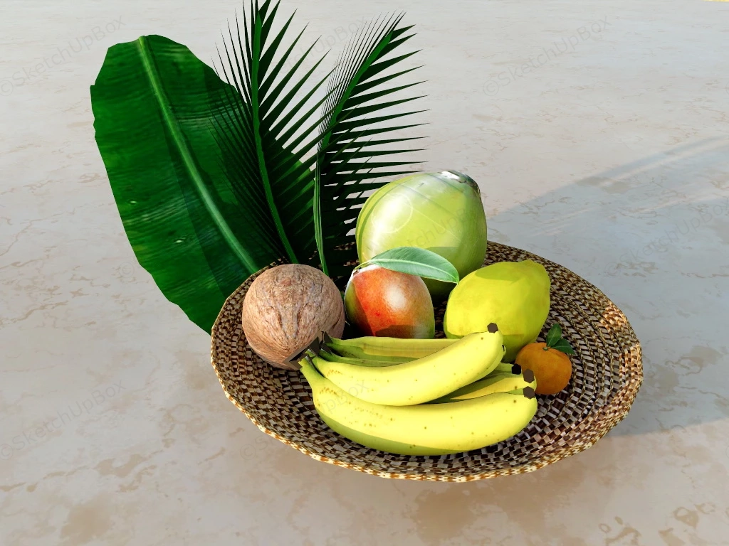 Tropical Fruits sketchup model preview - SketchupBox
