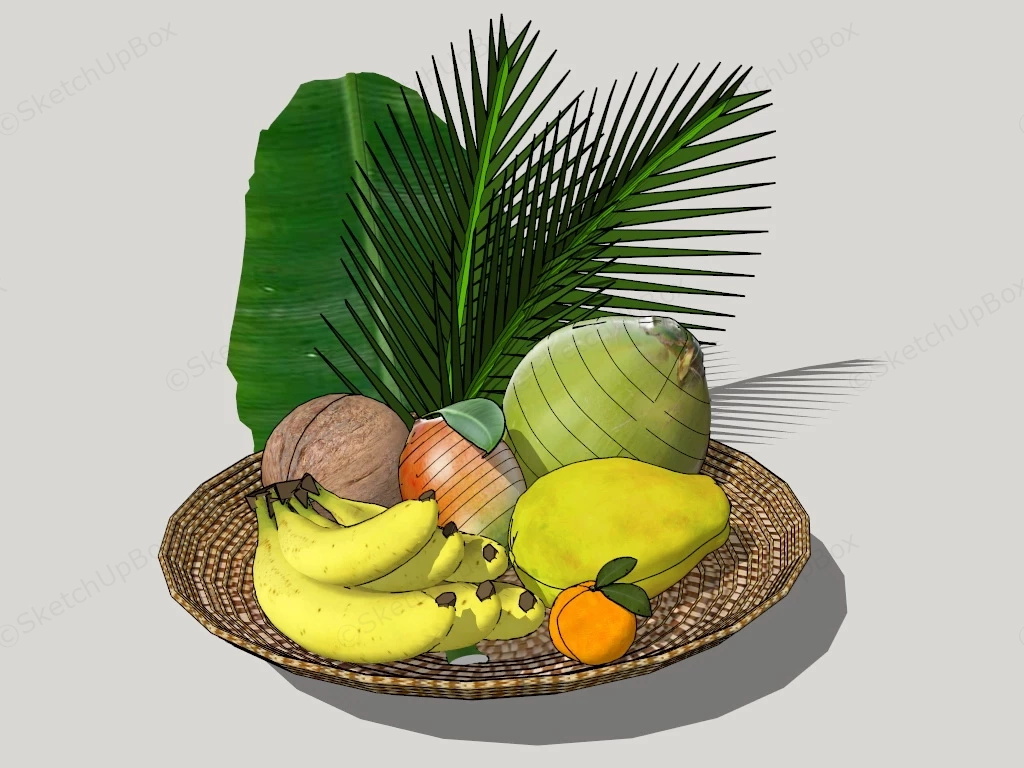 Tropical Fruits sketchup model preview - SketchupBox