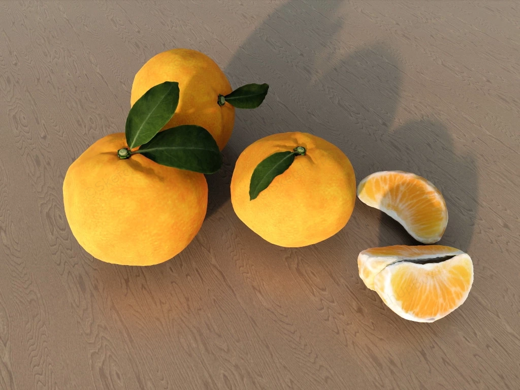 Mandarin Fruit sketchup model preview - SketchupBox