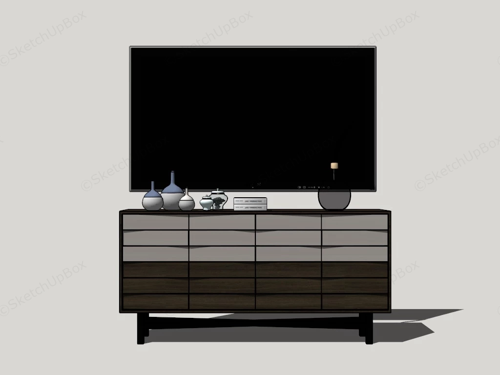 Small TV Stand For Bedroom sketchup model preview - SketchupBox
