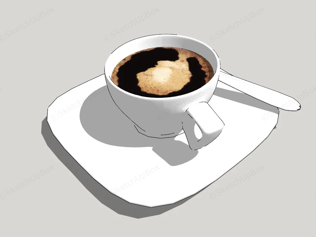 Cup Of Black Coffee sketchup model preview - SketchupBox