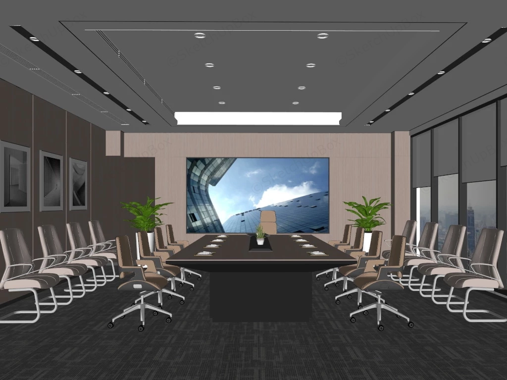 Executive Conference Room sketchup model preview - SketchupBox