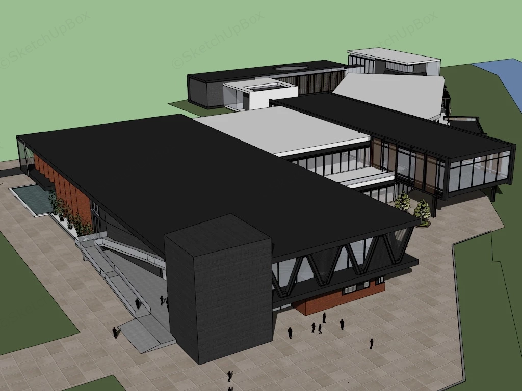 Civic And Cultural Arts Center sketchup model preview - SketchupBox