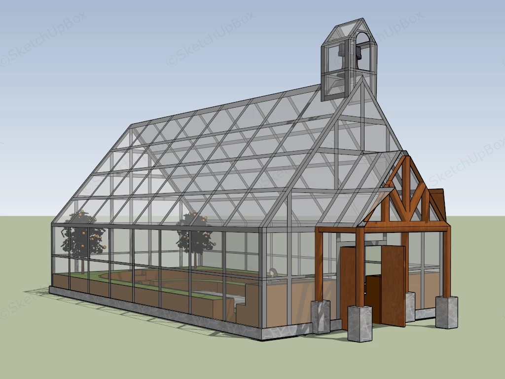 Vegetable Garden Greenhouse sketchup model preview - SketchupBox