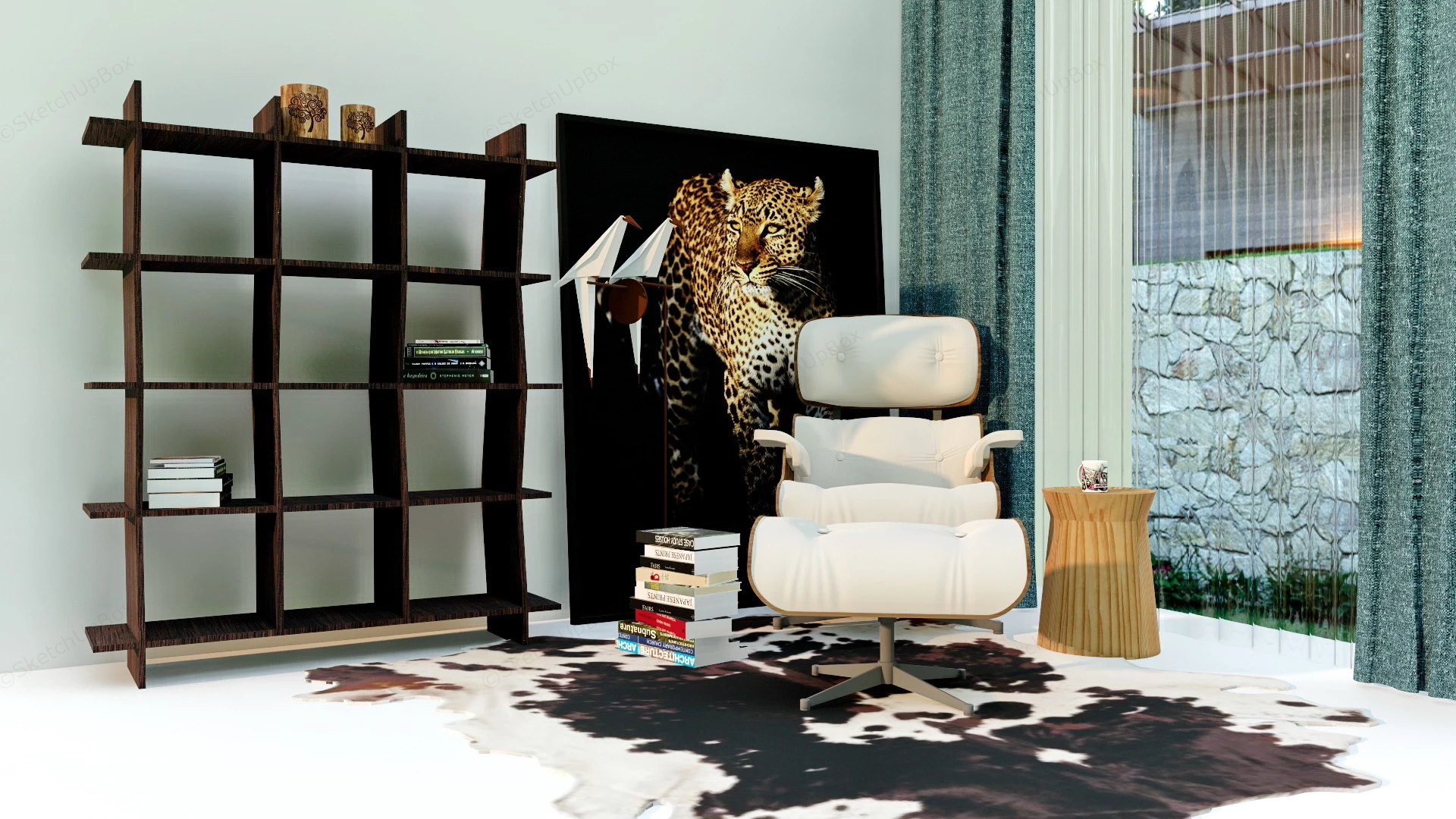 Window Reading Nook sketchup model preview - SketchupBox