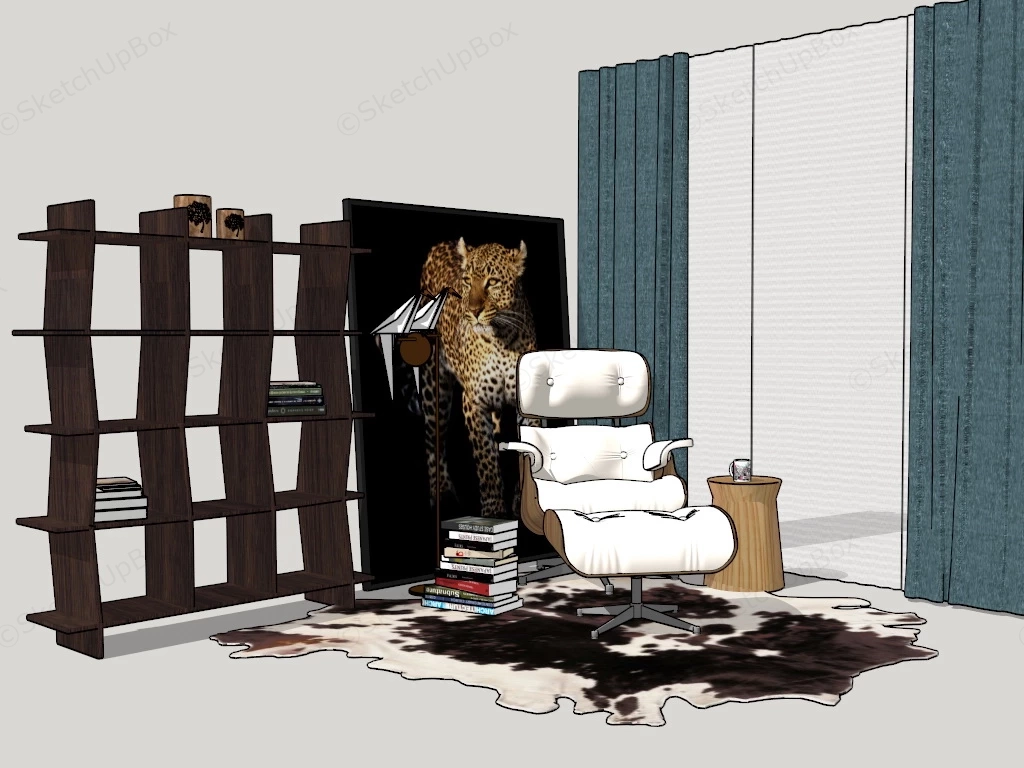 Window Reading Nook sketchup model preview - SketchupBox