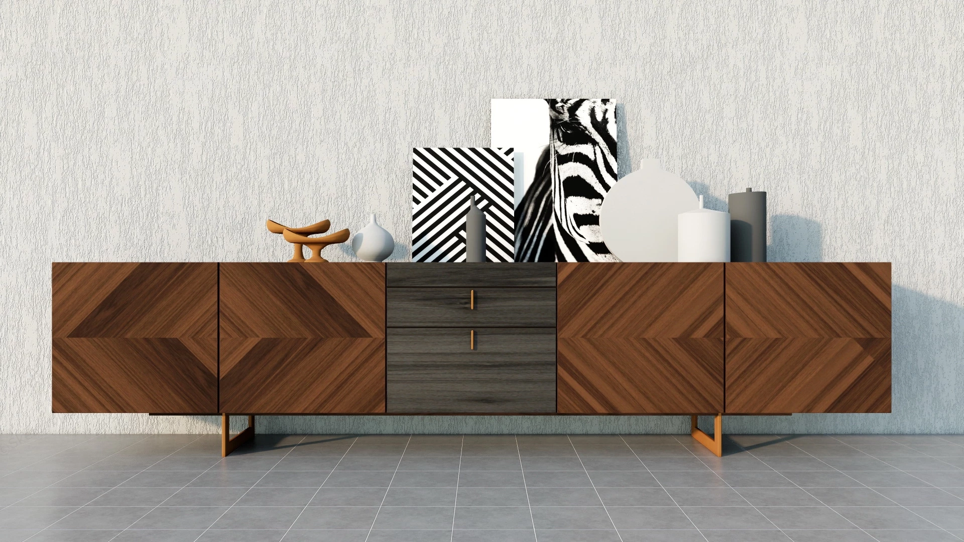 Modern Accent Storage Cabinet sketchup model preview - SketchupBox