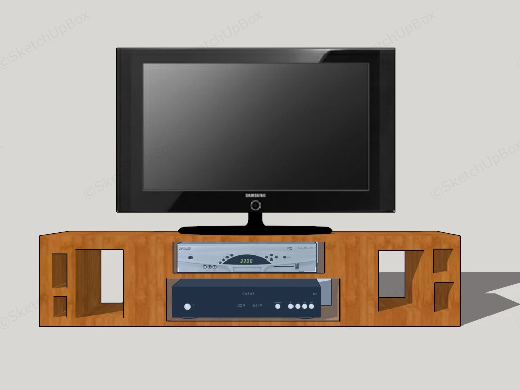 Simple Tv Stand Design sketchup model preview - SketchupBox