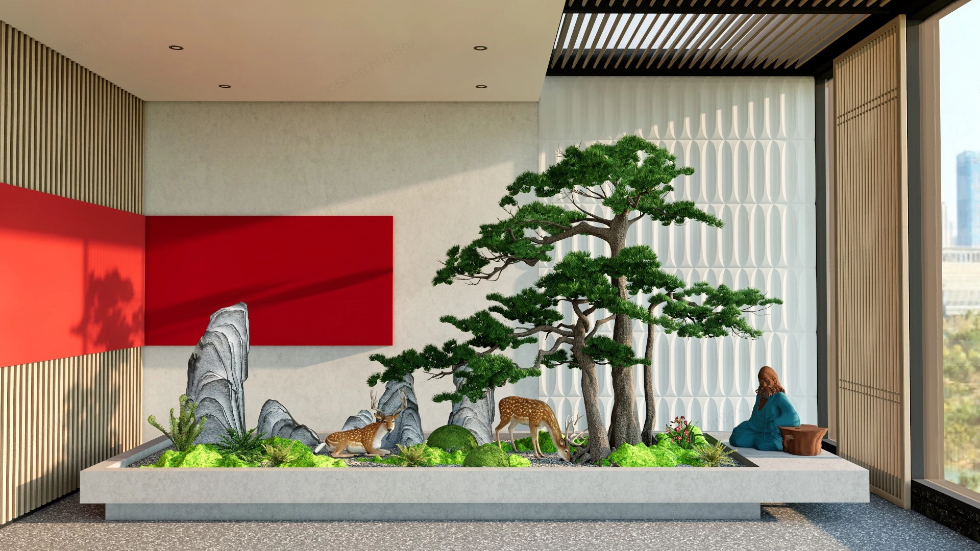 Indoor Rock Garden sketchup model preview - SketchupBox