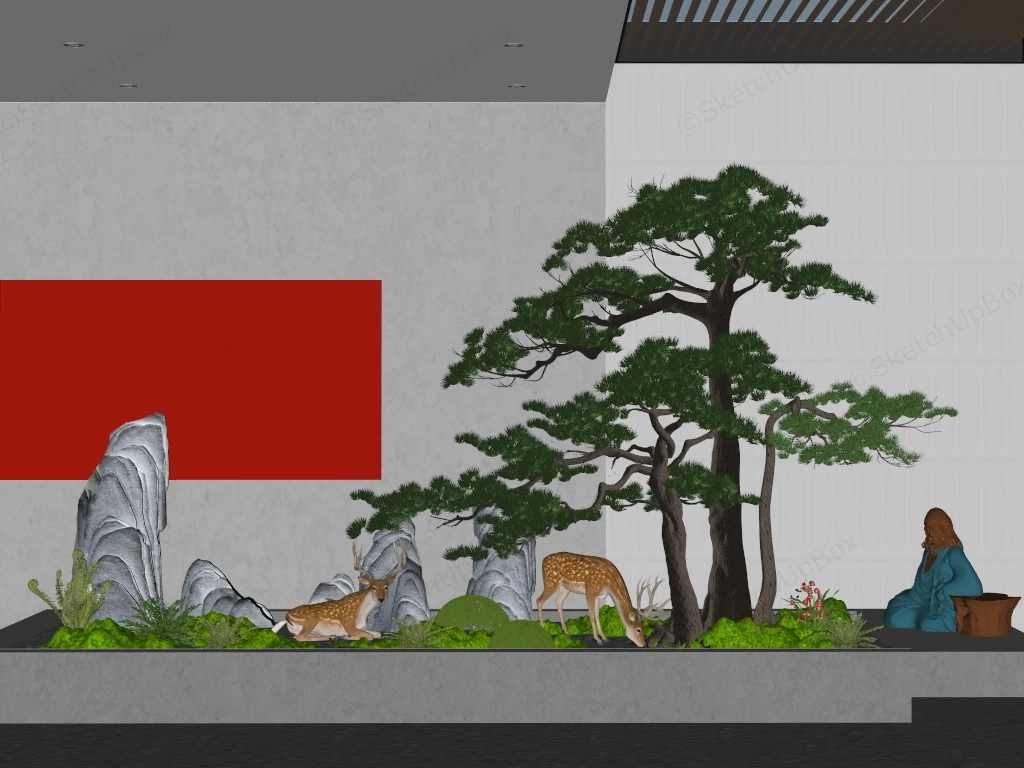 Indoor Rock Garden sketchup model preview - SketchupBox