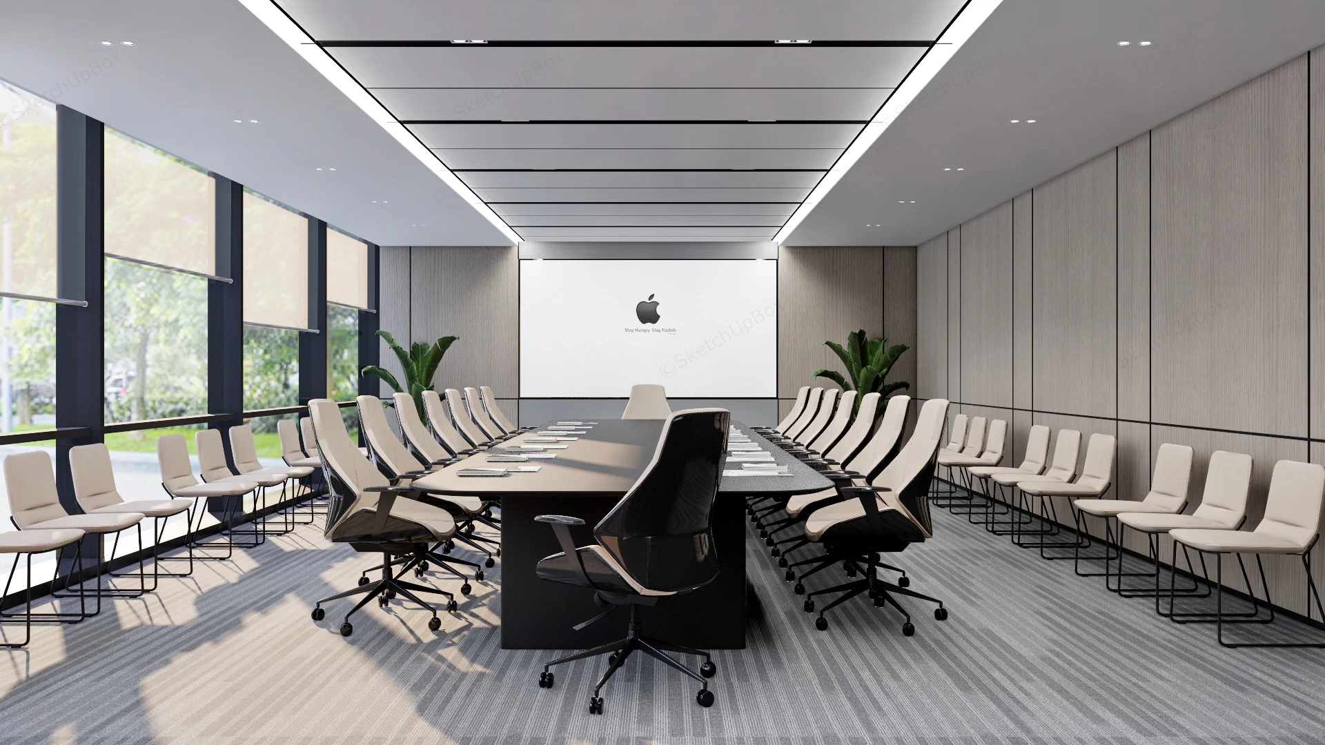 Executive Meeting Room sketchup model preview - SketchupBox