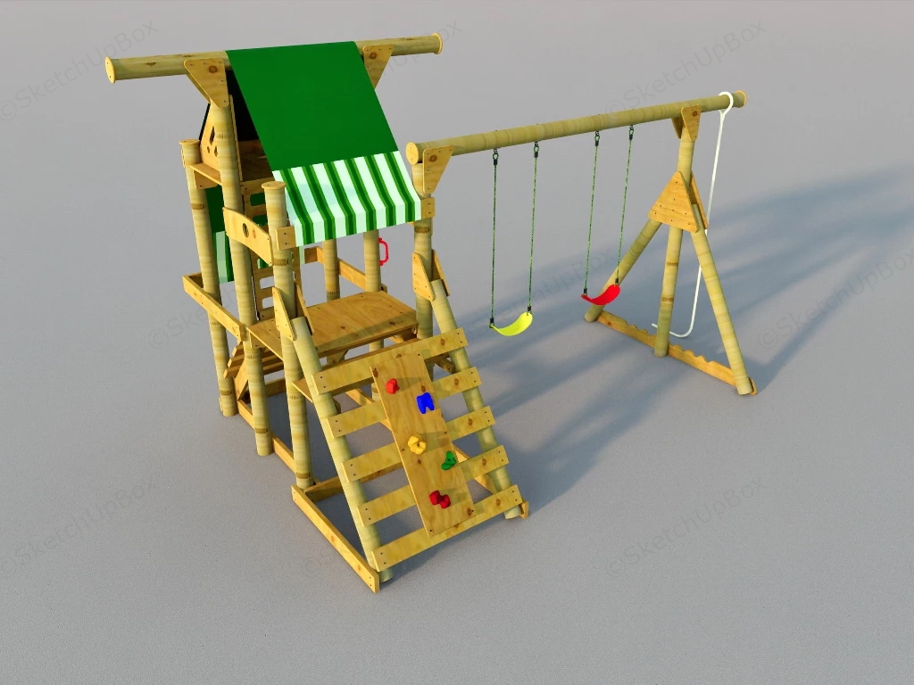 Toddler Climber And Swing Set sketchup model preview - SketchupBox