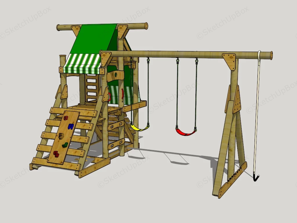 Toddler Climber And Swing Set sketchup model preview - SketchupBox