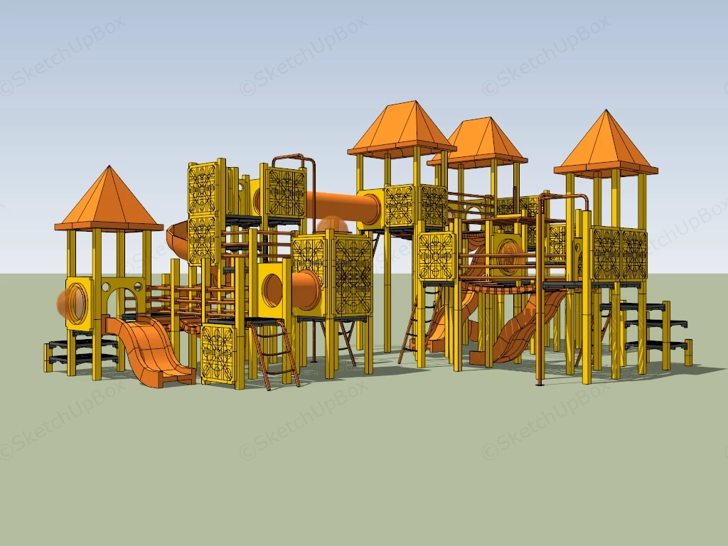 Outdoor Play Structures sketchup model preview - SketchupBox