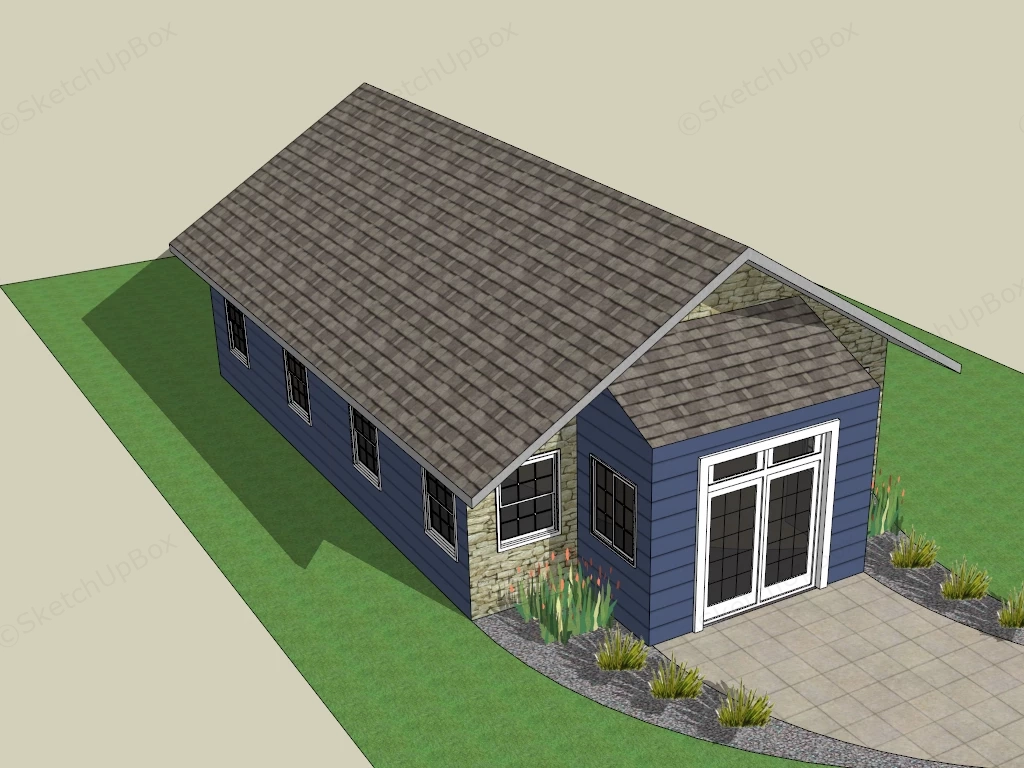 Country Cabin sketchup model preview - SketchupBox