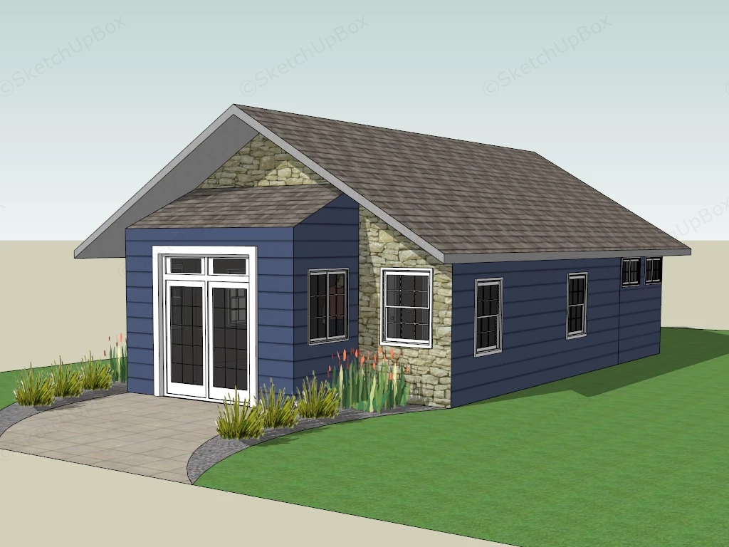 Country Cabin sketchup model preview - SketchupBox