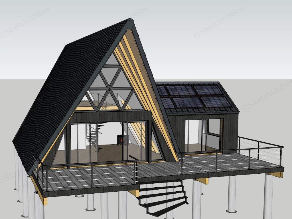 Tropical Stilt House sketchup model preview - SketchupBox