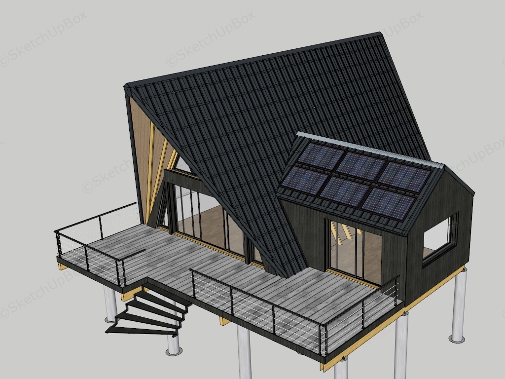 Tropical Stilt House sketchup model preview - SketchupBox