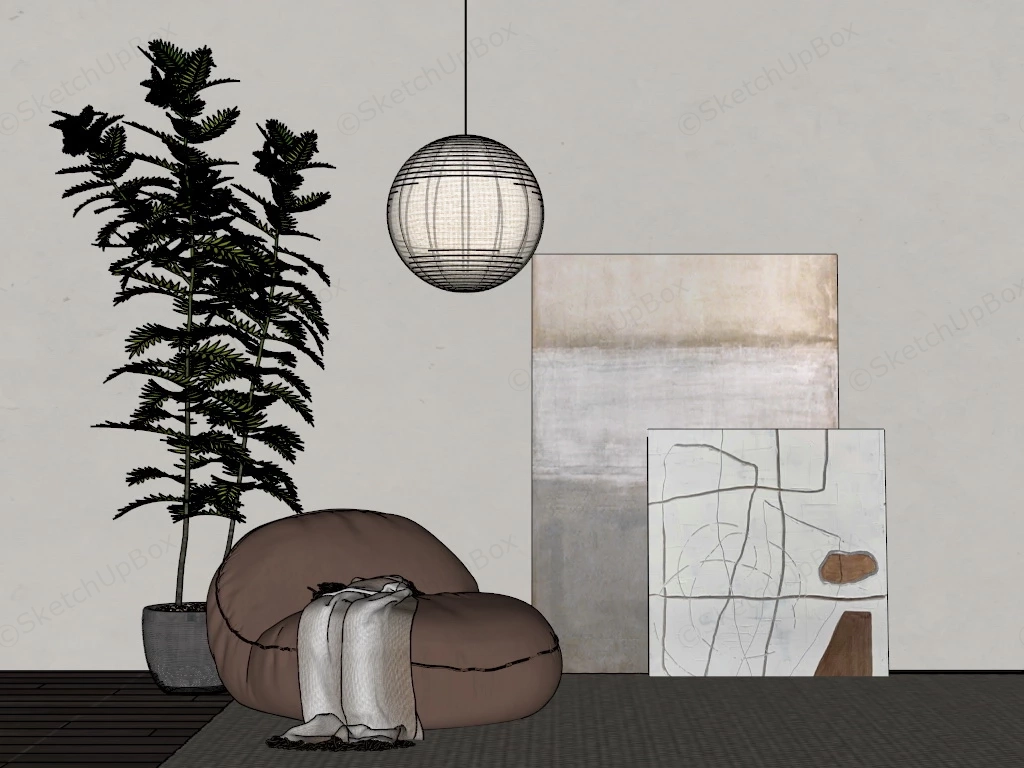 Beanbag Reading Nook Idea sketchup model preview - SketchupBox