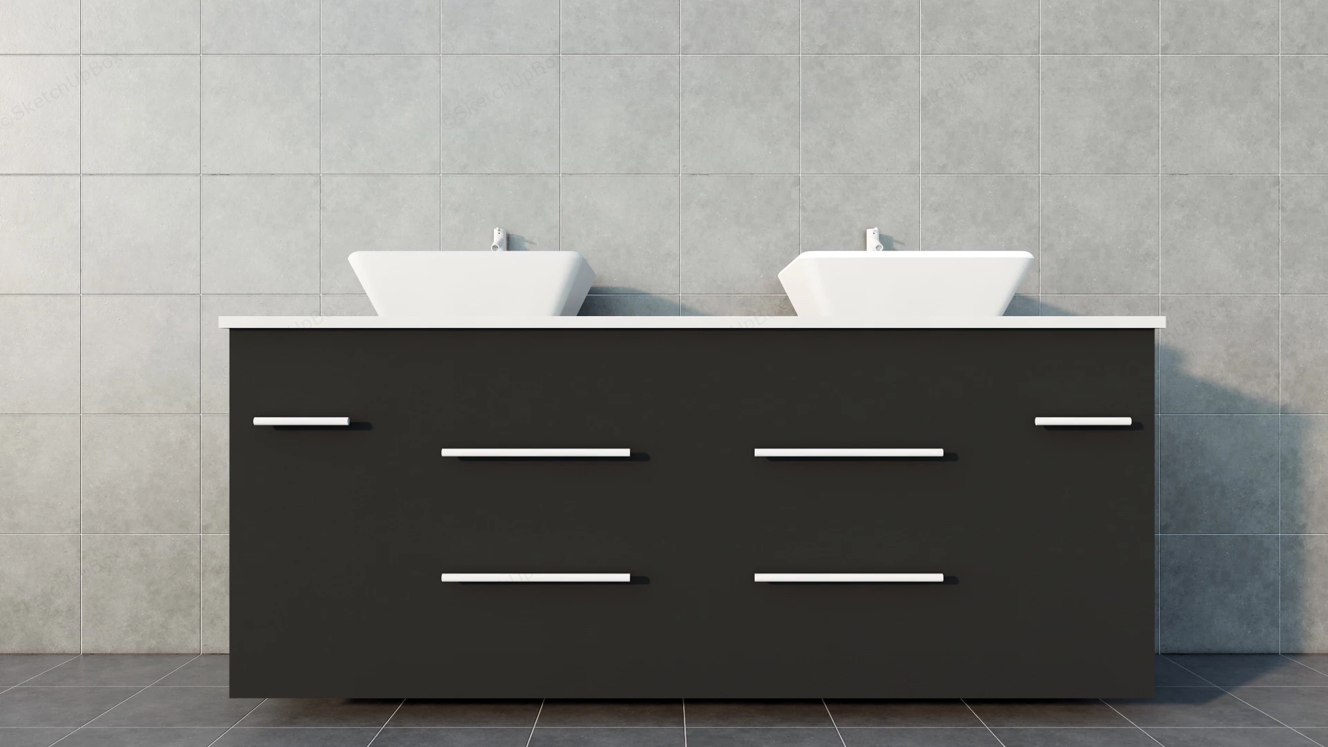 Wash Basin Cabinet Design sketchup model preview - SketchupBox