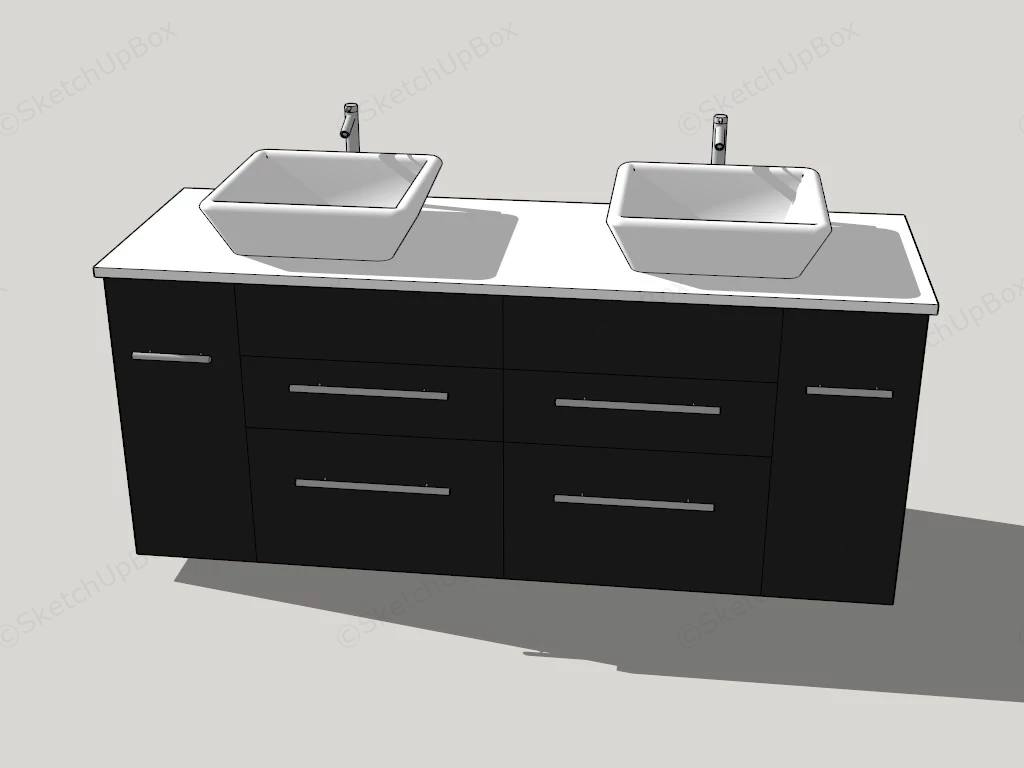 Wash Basin Cabinet Design sketchup model preview - SketchupBox